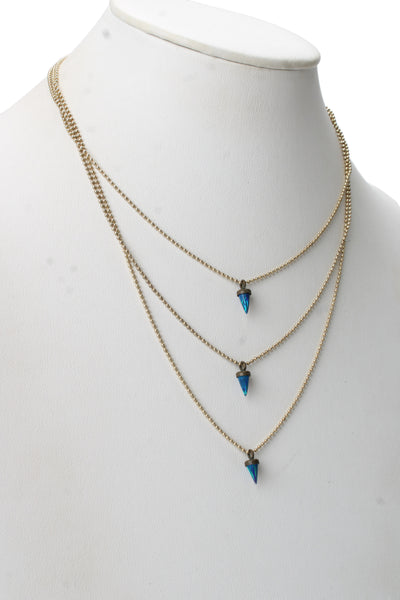 Lionette by Noa Sade Womens 14K Gold Vermeil Simulated Opal AVISH Necklace 16"