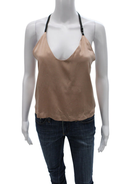 Lunya Womens Silk Camisole Tan Sleeveless Size S