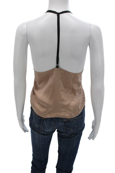 Lunya Womens Silk Camisole Tan Sleeveless Size S