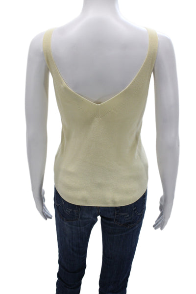 Zara Womens Basic Camisole V-Neck Beige Sleeveless Size L