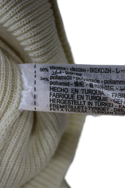 Zara Womens Basic Camisole V-Neck Beige Sleeveless Size L
