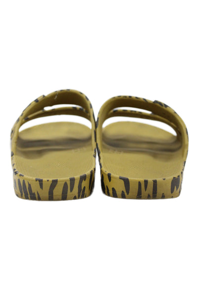 Freedom Moses Wimens Animal Print Slide On Sandals Yellow Size 39 9