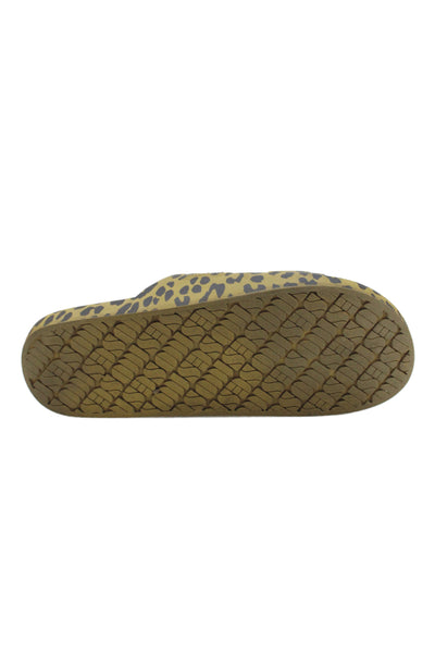Freedom Moses Wimens Animal Print Slide On Sandals Yellow Size 39 9