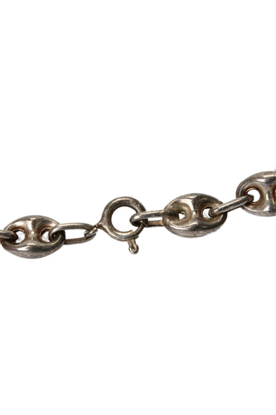 Designer Womens 925 Silver Puffy Mariner Link Chain Necklace 16" 21.9g