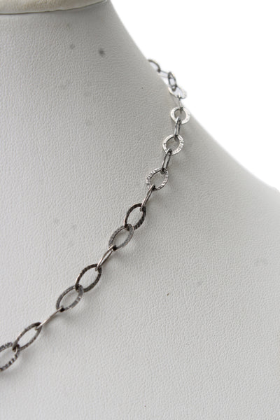 Silpada Womens 925 Silver Hammered Texture Disc Pendant Necklace 18" 6.3g
