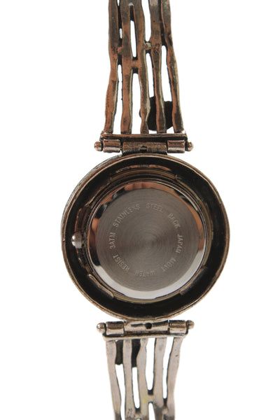 Silpada Womens Vintage 925 Silver + S-Steel Didae Pearl Flower Quartz Watch 30mm