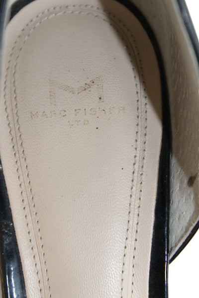 MARC FISHER LTD Womens Pointed Toe D'Orsay Flats Black Size 8.5 Medium