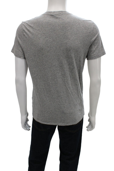 Theory Mens V-Neck Gray Pima Cotton T-Shirt Size L