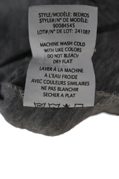 Theory Mens V-Neck Gray Pima Cotton T-Shirt Size L