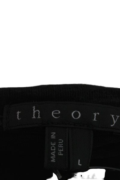 Theory Mens Black V-Neck Cotton T-Shirt Short Sleeve Size L