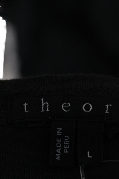 Theory Mens V-Neck Pima Cotton Black T-Shirt Size L