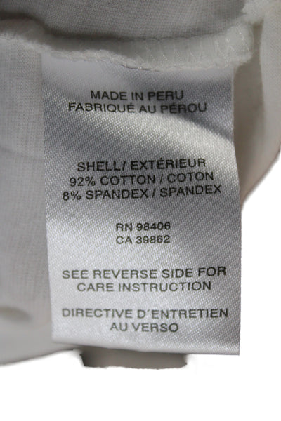 Theory Mens Crew Neck White Pima Cotton Short Sleeve T-Shirt Size L