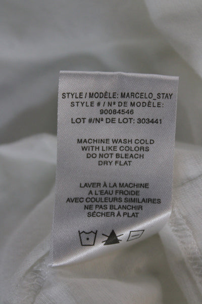 Theory Mens Crew Neck White Pima Cotton Short Sleeve T-Shirt Size L