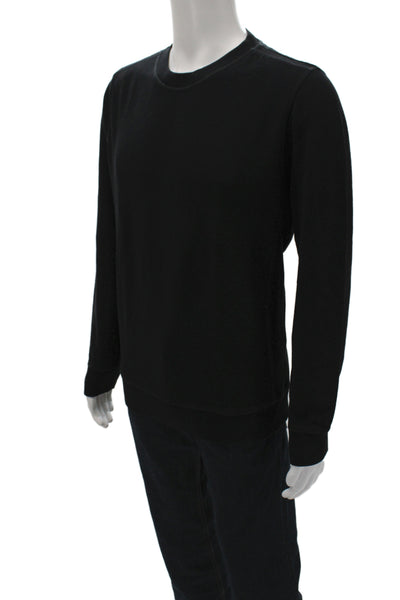 Theory Mens Clothing Black Solid Sweatshirt Size L