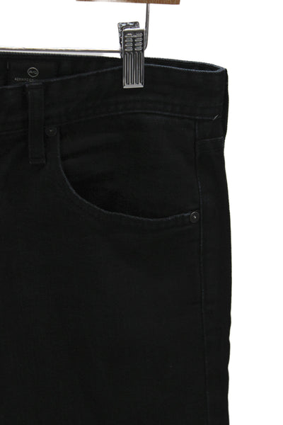 AG Adriano Goldschmied Mens Skinny Straight Black Jeans Size 32