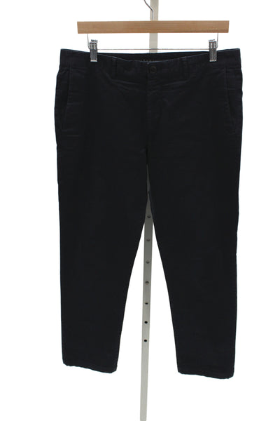 Theory Mens Chinos Black Cotton Stretch Size 33