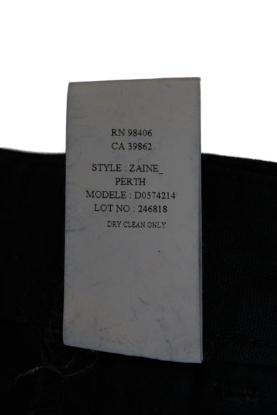 Theory Mens Chinos Black Cotton Stretch Size 33