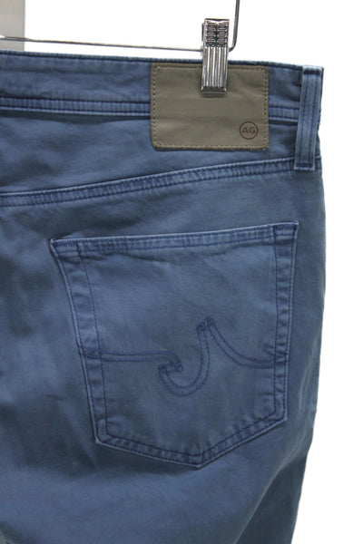 AG Adriano Goldschmied Mens Chino Cropped Pants Blue Button 97%Cotton Size 33