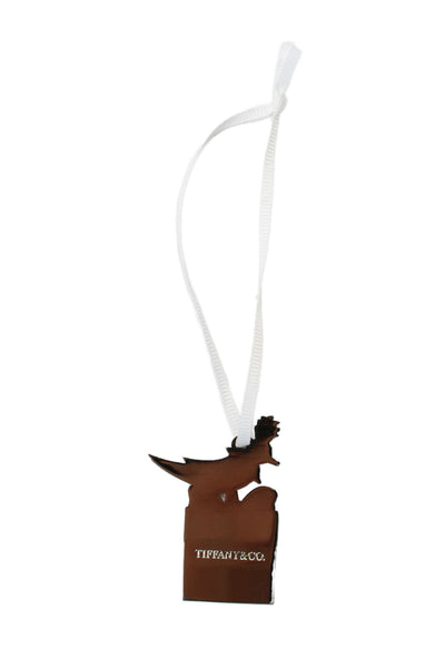 Tiffany & Co Silver Tone Bird Gift Box Ornament