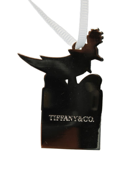 Tiffany & Co Silver Tone Bird Gift Box Ornament