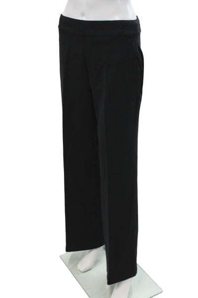 Spanx Women Dress Pants Black 100% Polyester Button Closure Size M
