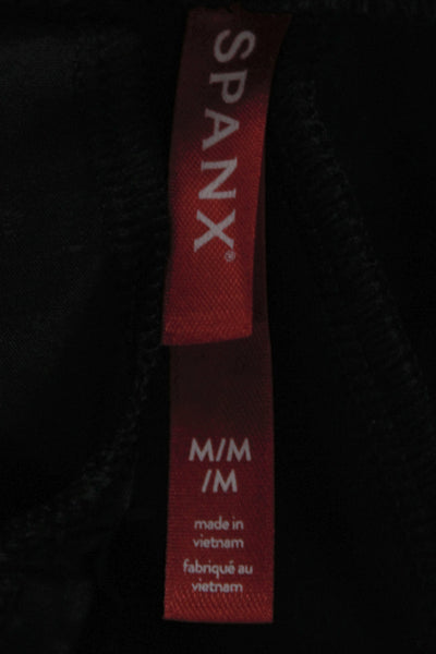 Spanx Women Dress Pants Black 100% Polyester Button Closure Size M