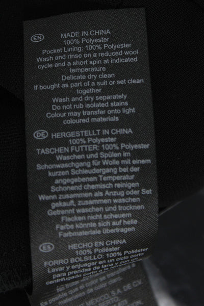 Hobbs Womens Dress Pants Black Polyester Solid Hook & Eye Size 12