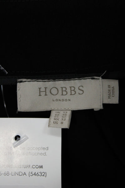 Hobbs Womens Dress Pants Black Polyester Solid Hook & Eye Size 12