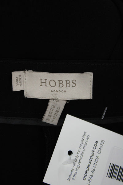 Hobbs Womens Ankle Dress Pants Black 100% Polyester Size 8