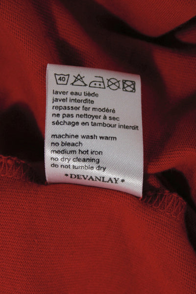 Lacoste Mens Red Cotton Short Sleeve T-Shirt Designer Size 9