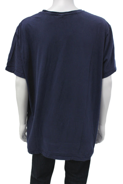 John Varvatos Mens Designer Cotton Crew Neck Short Sleeve T-Shirt Gray Size 2XL