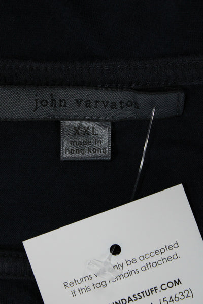 John Varvatos Mens T-Shirt Dark Blue Cotton Short Sleeve Classic Size 2XL