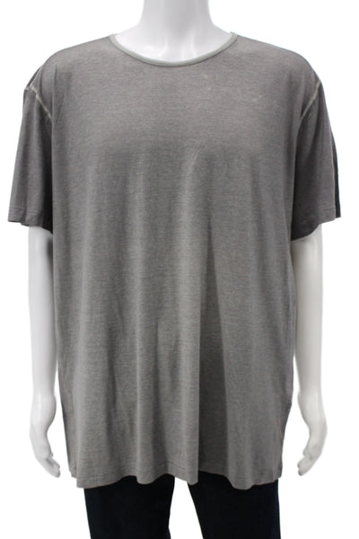 John Varvatos Mens Gray Cotton Crew Neck Short Sleeve T-Shirt Size 2XL