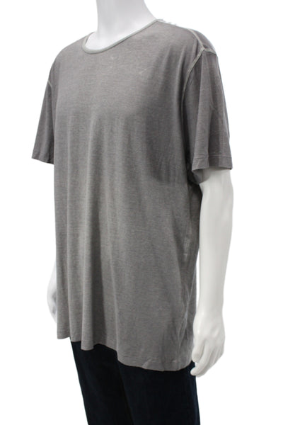 John Varvatos Mens Gray Cotton Crew Neck Short Sleeve T-Shirt Size 2XL