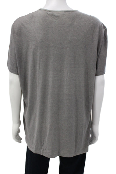 John Varvatos Mens Gray Cotton Crew Neck Short Sleeve T-Shirt Size 2XL