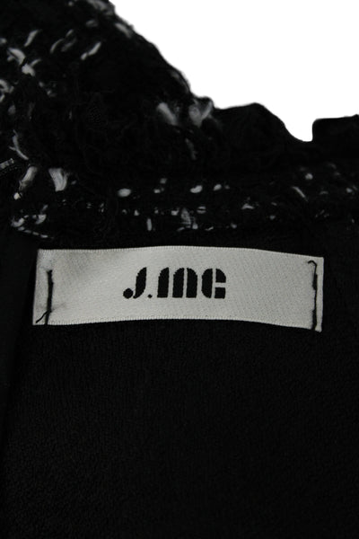 J. Ing Womens Sheath Shift Black Check Long Sleeves Knee Length Size L