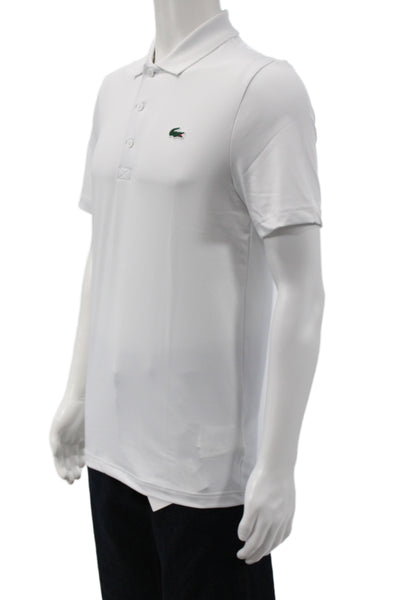 Lacoste Sport Mens Short Sleeves Polo Shirt White Size Small