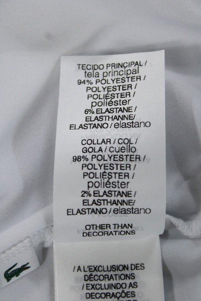 Lacoste Sport Mens Short Sleeves Polo Shirt White Size Small