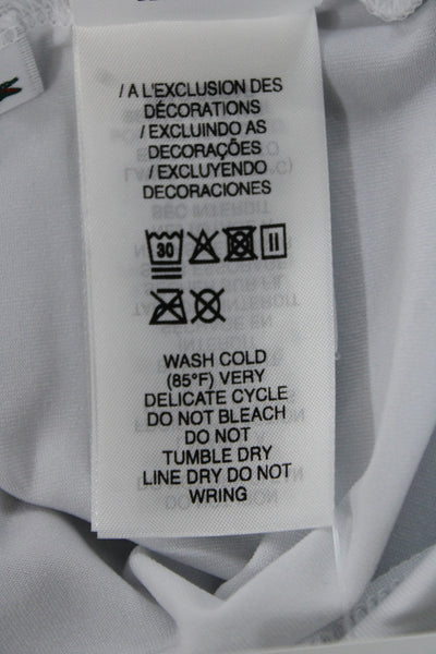Lacoste Sport Mens Short Sleeves Polo Shirt White Size Small