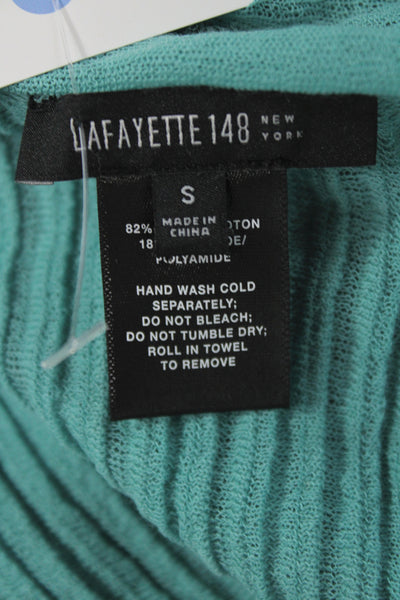 Lafayette 148 New York Womens Striped Cotton Long Sleeve Sweater Size S