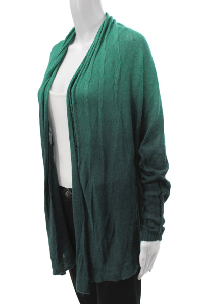 Lafayette 148 New York Unisex Cardigan Green Alpaca Wool Blend Size S
