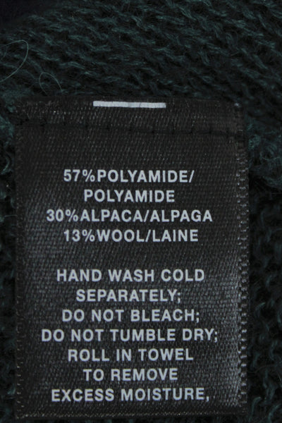 Lafayette 148 New York Unisex Cardigan Green Alpaca Wool Blend Size S