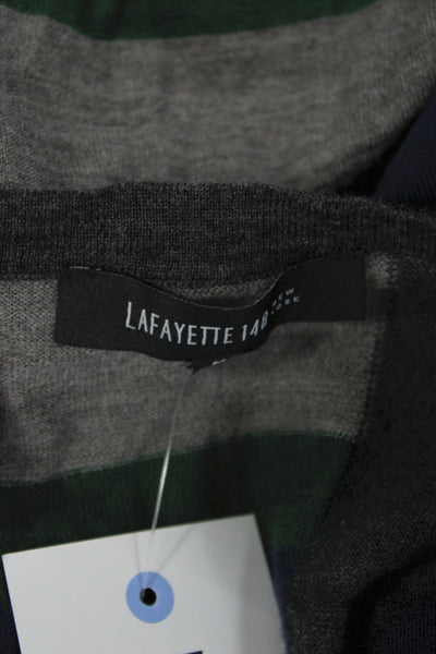 Lafayette 148 New York Unisex Dark Blue Wool Cardigan Long Sleeve Size M