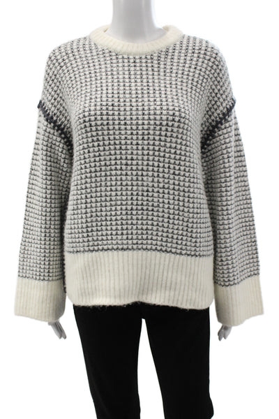Rag & Bone Unisex Pullover Sweater White Crew Neck Alpaca Wool Size XS