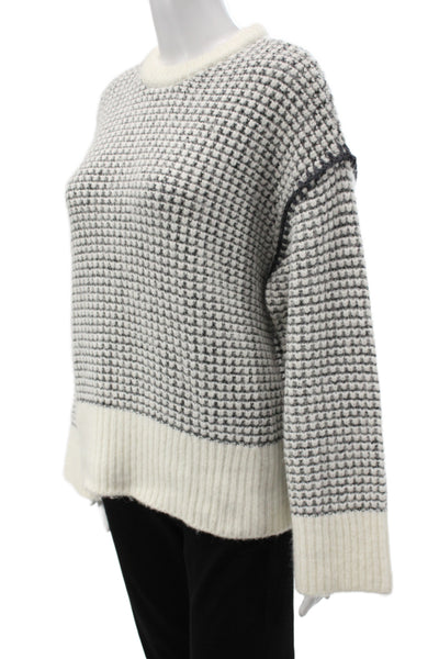 Rag & Bone Unisex Pullover Sweater White Crew Neck Alpaca Wool Size XS