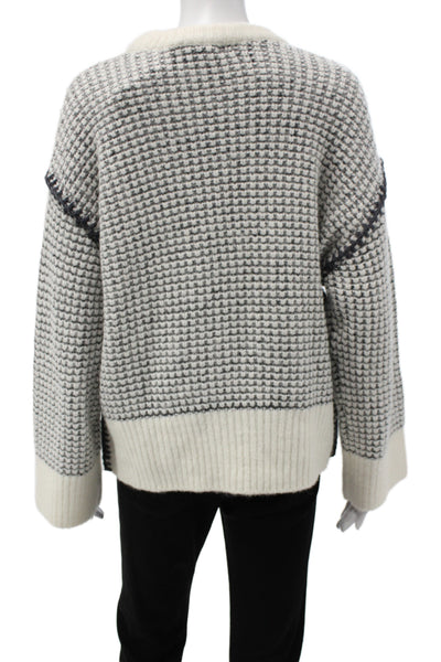 Rag & Bone Unisex Pullover Sweater White Crew Neck Alpaca Wool Size XS