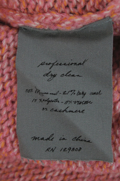 Raquel Allegra Unisex Pink Cotton Pullover Crew Neck Cap Sleeve Size 0