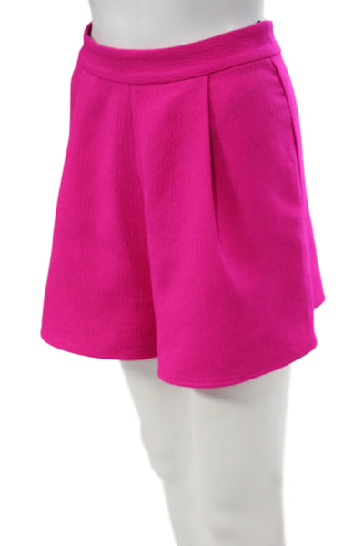 Black Halo Womens Tank Top Pleated Font Shorts Set Fuchsia Pink Size 4