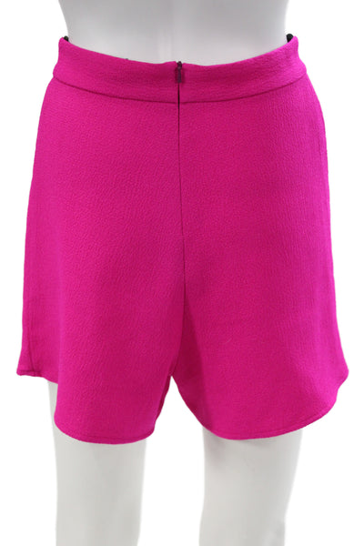 Black Halo Womens Tank Top Pleated Font Shorts Set Fuchsia Pink Size 4