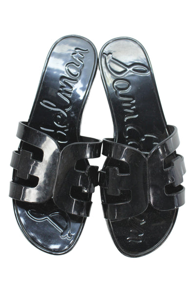 Sam Edelman Womens Bay Jelly Slide On Sandals Black Size 7 Medium